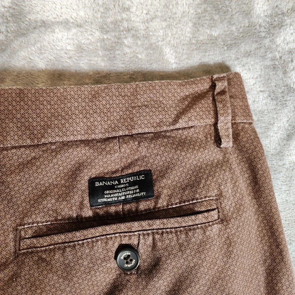 Banana Republic‎ Pants Men's 35X28 (Tag 33X30) Brown Mason Chino TINY HOLE